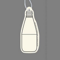 Paper Air Freshener Tag W/ Tab - Soda Bottle (Threaded Mouth)